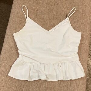 Express White Ruffled Camisole